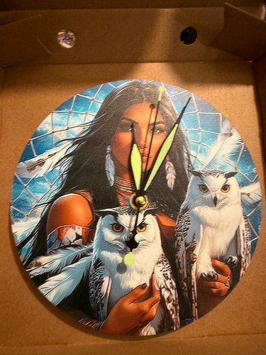 Owl lady metal - , clock