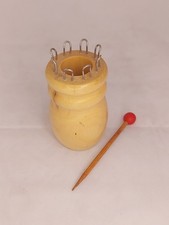 Vintage Wooden Knitting Dolly Nancy Spool Loom 8 Hooks