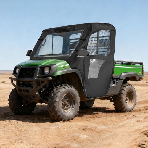 Black soft door utv cab - black,