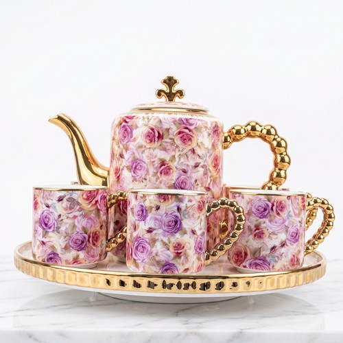 Luxury 8pc flower ceramic - 8pc,