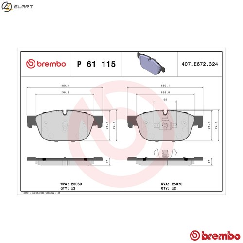 Brake pad set - set, 61