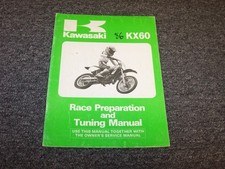 1987 Kawasaki KX60 Motorcycle Dirt Bike Tuning & Race Preparation Service Manual