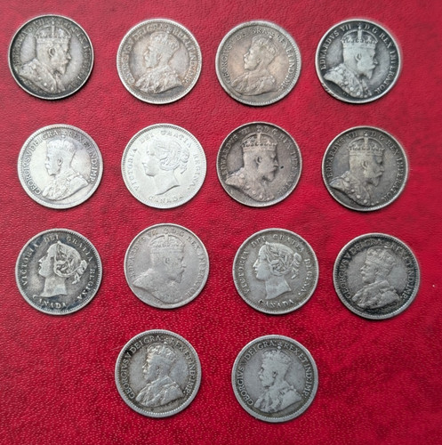 Lot x14 old canada - silver, 5