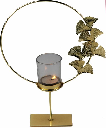 Gold lotus flower tealight - flower,