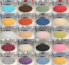 Circular Circle Shaggy Rugs Non Slip Washable Floor Small Large Round Mats Cheap