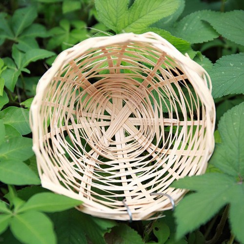 Bird nest pan woven bamboo - pan,
