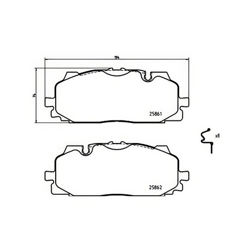 Brembo p85165 brake pad set - p85165,