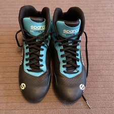 Sparco K-Pole Karting Boots Black Blue Driving Go Kart Shoes UK Size 5 EU 38