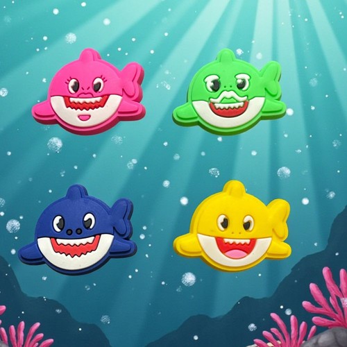 Baby sharks clog shoe charm - sharks,