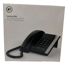 BT Converse 2200 Corded Telephone - Black (Brand New)