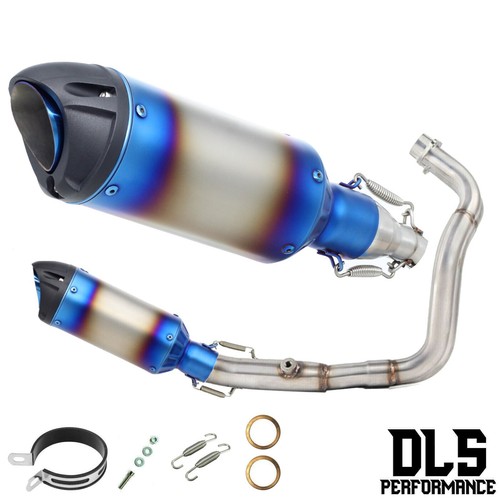 Mt07 full exhaust system blue - mt07,