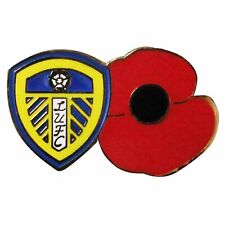 New Leeds Utd & P0ppy Pin Badge, Leeds Utd Football Fans Remembrance Pin Badge