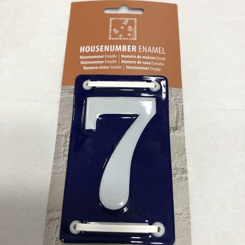 Enamel house number french - house, 7