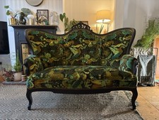Antique Wingback Sofa, Upholstered In House Of Hackney Phantasia Velvet