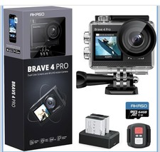AKASO Brave 4 Pro 4K30FPS Waterproof Action Camera - 40M Underwater Camera with 