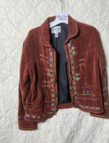 Chico brown embroidered - brown,