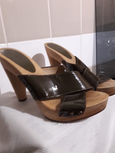 French connection wooden clog - french,