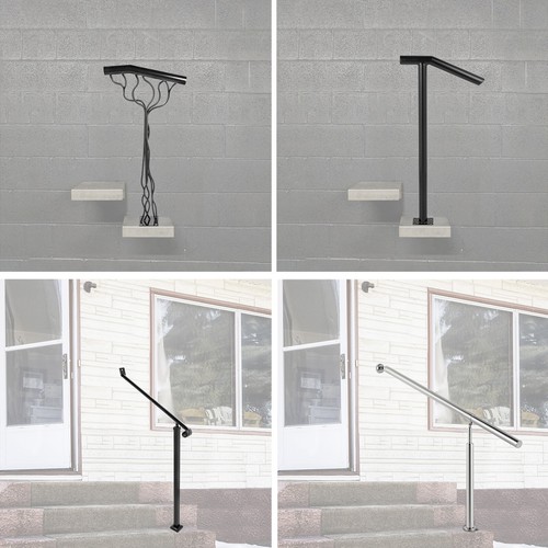 Outdoor stair handrail - stair, step