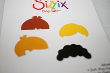 Sizzix Red "Doll Boy Hair # 1  Die cutter 12 x14 cm, 4 Hair shapes  654602