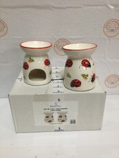Sacred Blu Set of 2 Classic Hand Painted Oil Warmer | For Wax Melting (Ladybird)