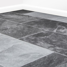 Grey & Black Tile Effect Vinyl