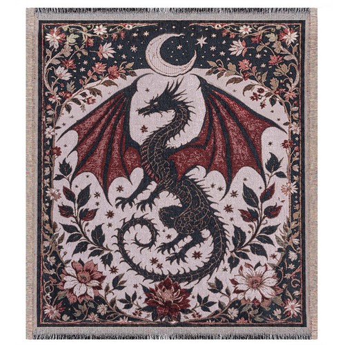 Dragon pattern woven tapestry - dragon,
