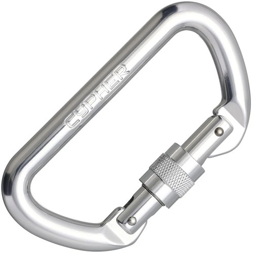 Cypher screw gate carabiner - d,