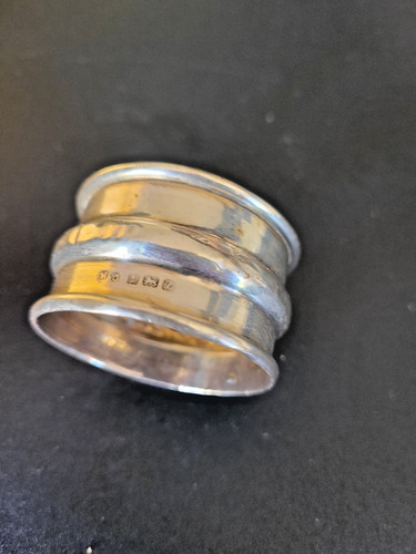 Hallmarked silver napkin ring - hallmarked,