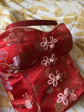 Rare Satin Embroidered Hand