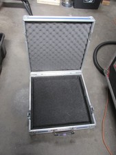 48cm x 48cm x 13cm hinged large briefcase type flightcase / blue flight case