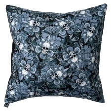 Skull Fleur de Lis Cushion Cover Decor Scatter Case Gothic Halloween