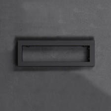 Bathroom Basin Shelf Brackets Stainless Steel Wall Hung Matte Black 450x150mm