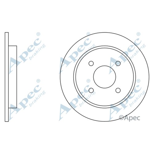 Brake discs solid for - 2x, ford