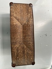 Antique Rush And  Oak Bench
