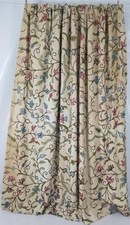 Vintage Traditional Indian Kashmiri Crewel Work Floral Curtain 210x185cm