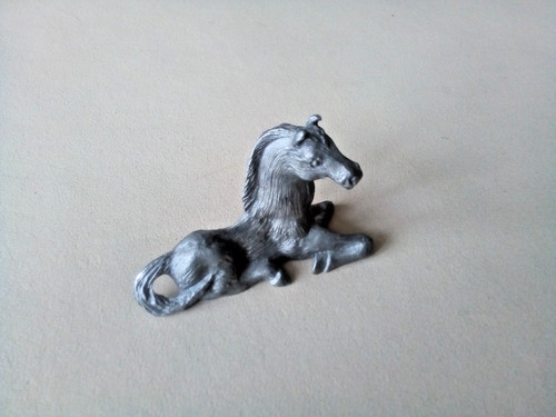 Vintage pewter horse - vintage,
