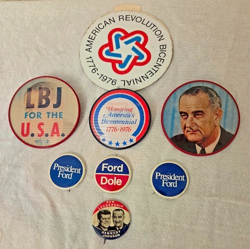 Vintage political buttons - buttons,
