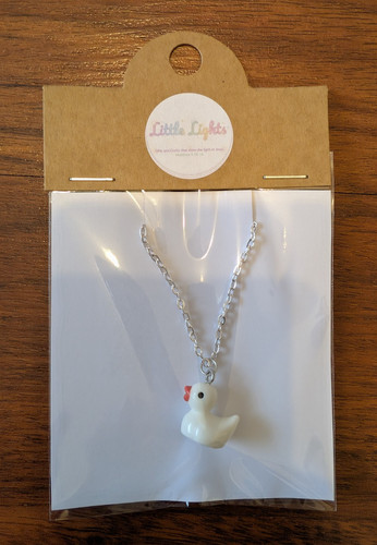 Silver colour necklace - , with