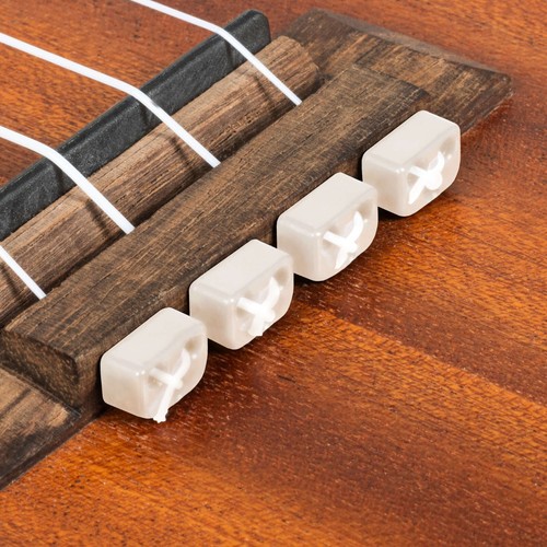 White ukulele beads string - white,