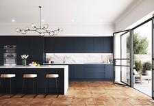 Handleless matt indigo blue - handleless,