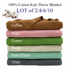 100% Cotton Warm Knitted Throw