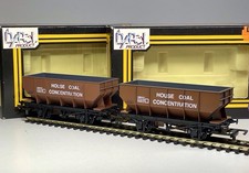 2x Dapol B124 BR 21T Hopper Wagons ‘House Coal Concentration’ Brown - NMIB