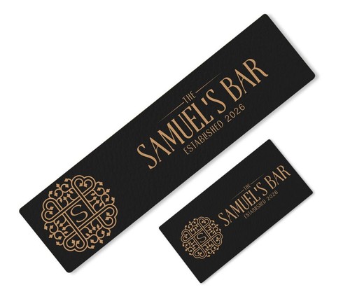 Personalised bar runner with - personalised,
