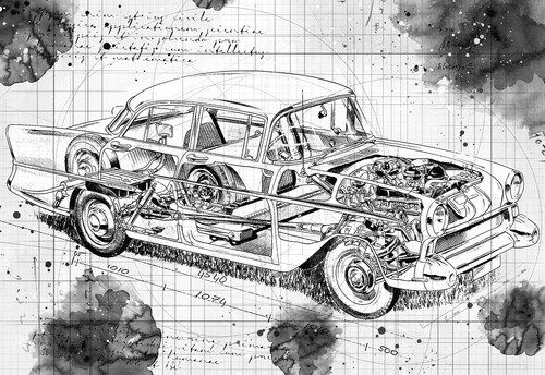 Line tech drawing vauxhall - line,