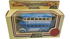 Lledo Diecast Promotional Model Barclays Bus Blue Vintage T2350 KET10