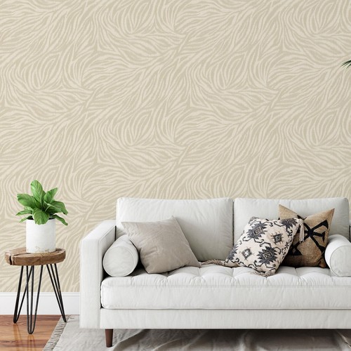 Stylish cream wallpaper roll - cream,