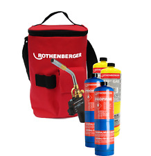ROTHENBERGER HOTBAG 35644 SUPERFIRE 2 TORCH TOOLBAG & 2 X MAPP 2 X PROPANE 19828
