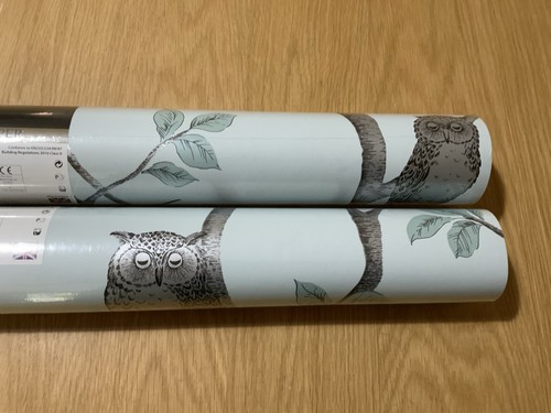 Fine decor woodland owls blue - owls,