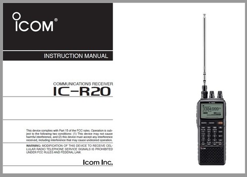 Icom r20 instruction - icom,