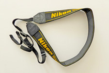 Original NIKON Black & Yellow Camera Neck Strap Film Digital SLR Genuine Item